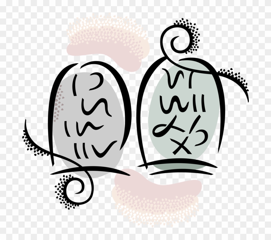 880x780 Vector Illustration Of Ten Commandments Decalogue Tablets