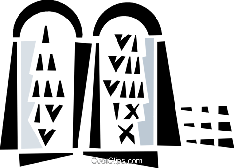 480x345 Ten Commandments Royalty Free Vector Clip Art Illustration