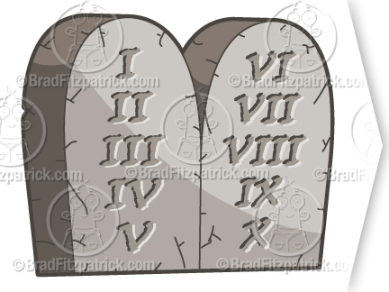 432x324 Christian Commandments Clip Art Cartoon Ten Commandments