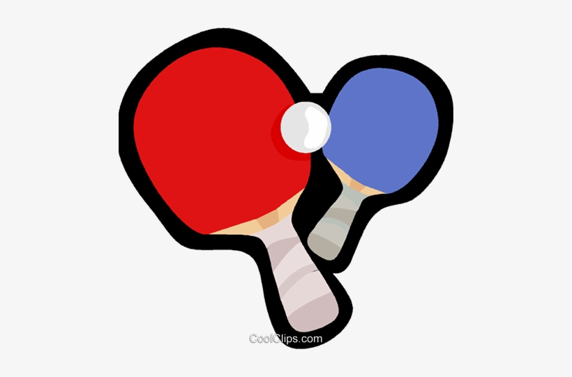 820x541 Ping Pong Paddles And Ball Royalty Free Vector Clip
