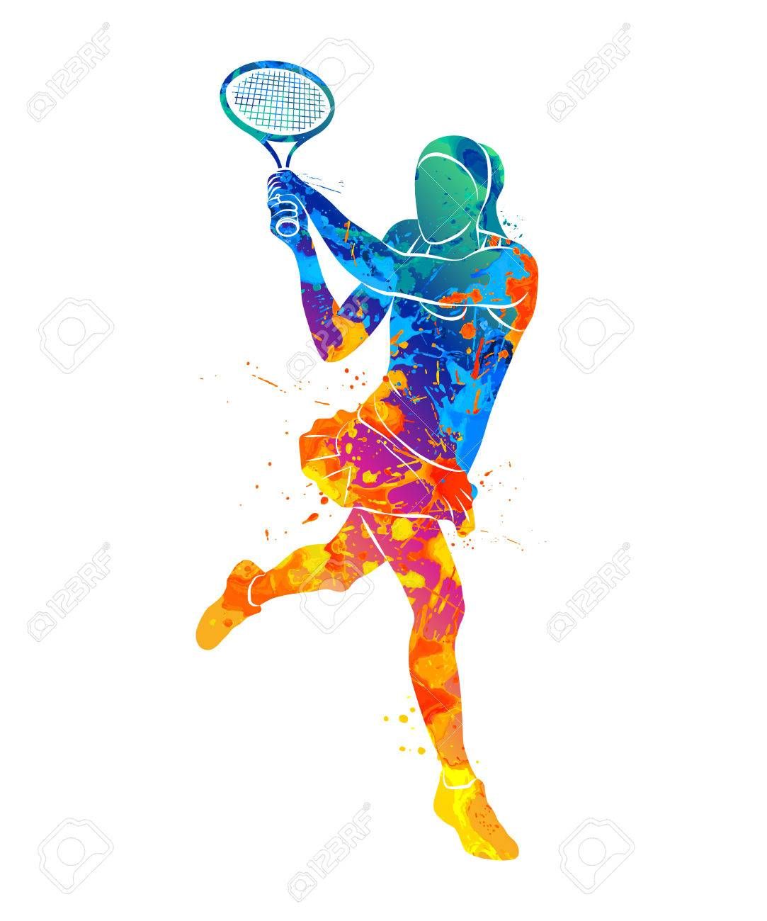 1083x1300 Stock Vector Trofeos Jugadores De Tenis, Siluetas Y Tenis