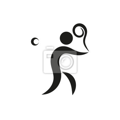 400x400 Icono De Tenis Vector Monocromo Sobre Fondo Blanco Pinturas Para