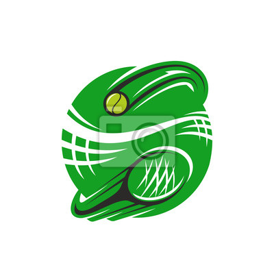 400x400 Icono De Vector De Raqueta Y Pelota De Tenis Para Club Deportivo