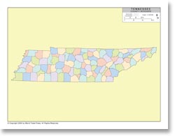 Tennessee County Map Vector At Vectorified.com 