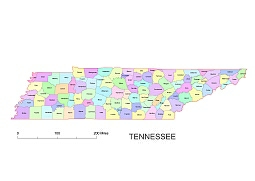 Tennessee County Map Vector at Vectorified.com | Collection of ...