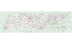 Tennessee County Map Vector at Vectorified.com | Collection of ...