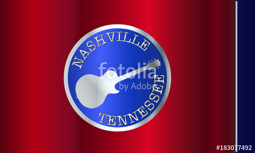 500x300 Tennessee Flag With Electric Guitar Modifications Stock Image