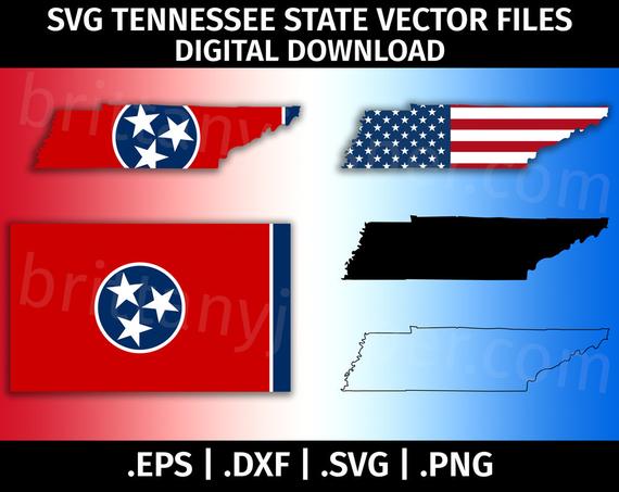 570x453 Tennessee State Flag Vector Clip Art Cutting For Etsy