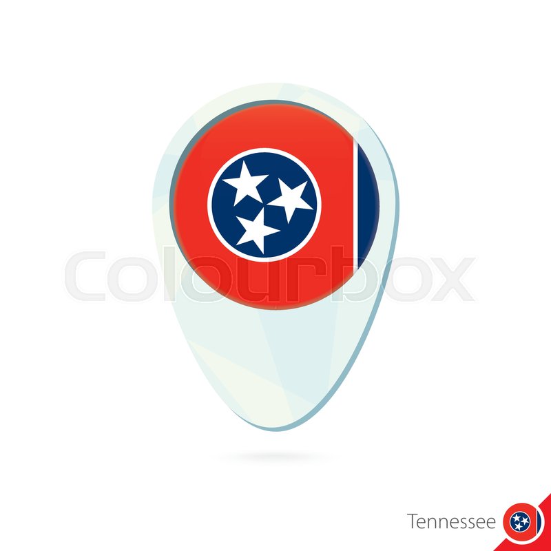 800x800 Usa State Tennessee Flag Location Map Stock Vector Colourbox