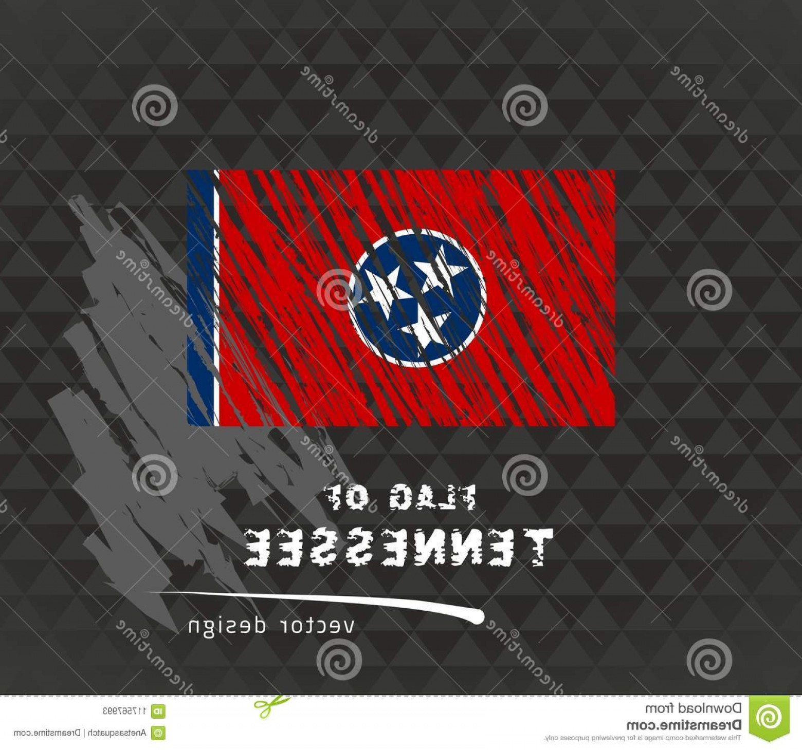 1560x1460 Vector Sketch Map Tennessee Flag Hand Drawn Chalk Illustration