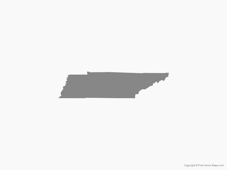 460x345 Vector Map Of Tennessee