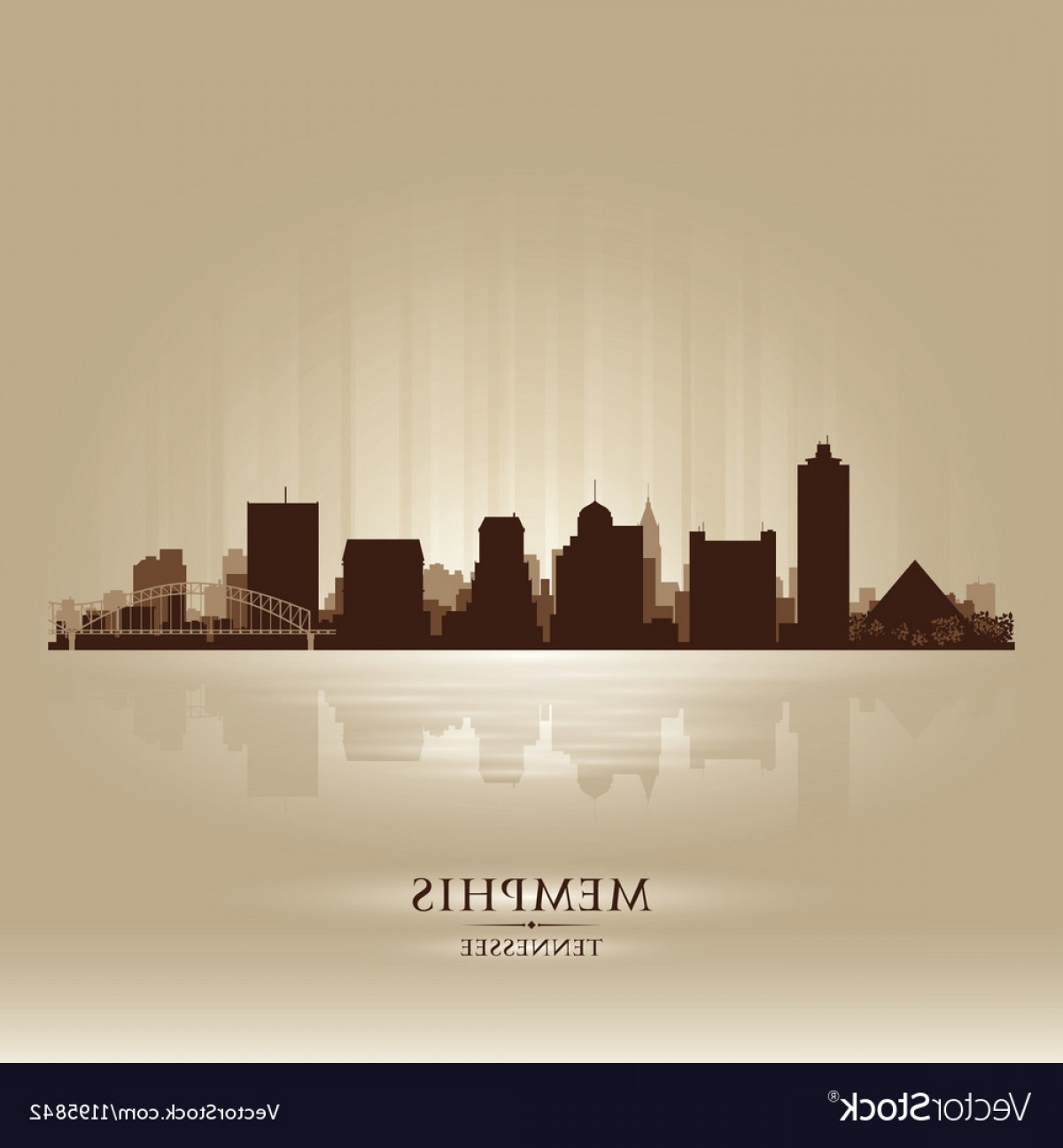 1200x1296 Memphis Tennessee Skyline City Silhouette Vector Hoodamathrun