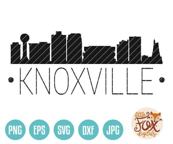 570x475 Vector Knoxville Tennessee Usa Skyline City East Etsy