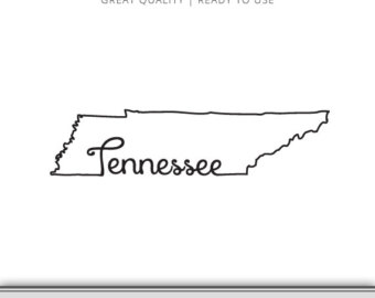 340x270 Tennessee State Outline Clipart