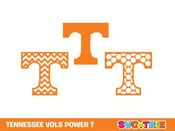 570x427 Tennessee Volunteers Power T Chevron Dxf Vector Art