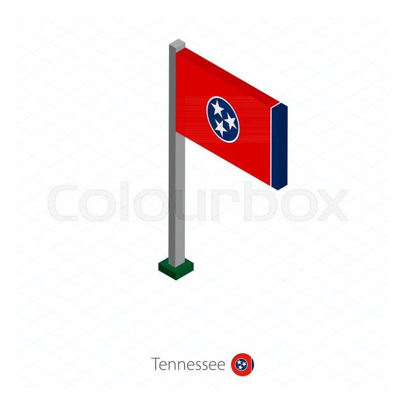 Tennessee Us State Flag On Flagpole In Stock Vector Colourbox 800x800 Tennessee Us State Flag On Flagpole In Stock Vector Colourbox