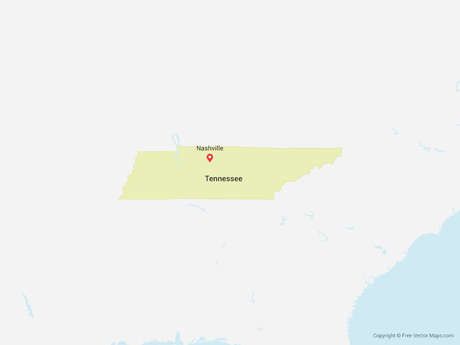 460x345 Vector Maps Of Tennessee Free Vector Maps
