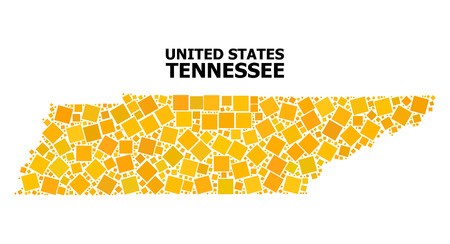 450x244 Gold Square Pattern Vector Map Of Tennessee State Abstract