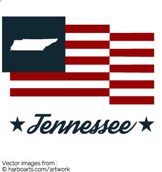 335x355 Download Tennessee State Bumper Sticker In Us Flag