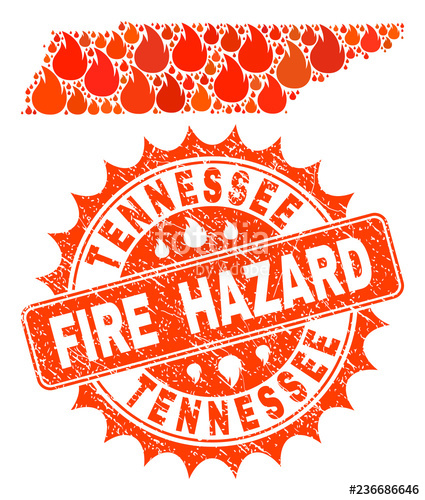425x500 Fire Hazard Collage Of Map Of Tennessee State Burning And Unclean