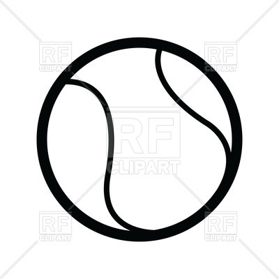 400x400 Outline Of Tennis Ball Vector Image Of Sport And Leisure