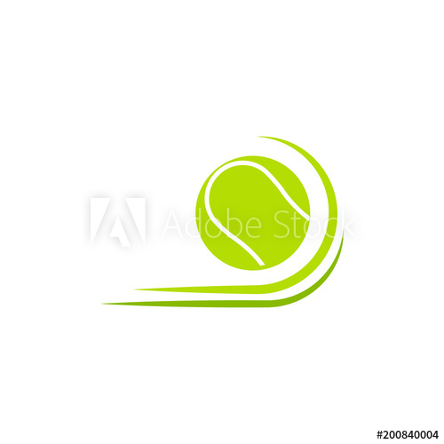 500x500 Tennis Ball Vector Template Design Illustration