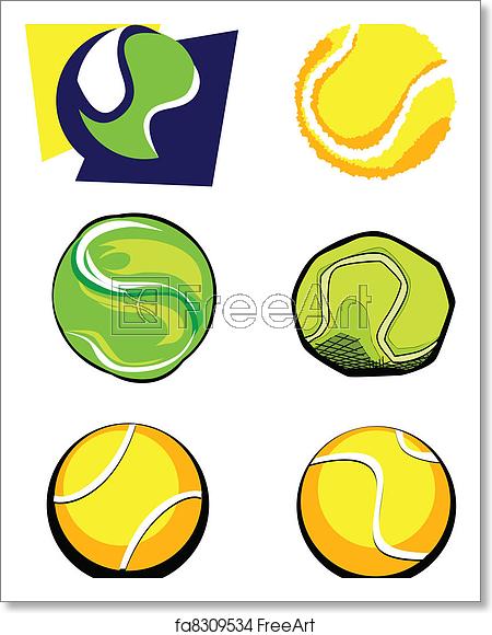 450x580 Free Art Print Of Tennis Ball Vector Image Icons Vector Group