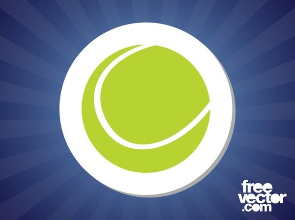 600x448 Tennis Ball Sticker Free Vector