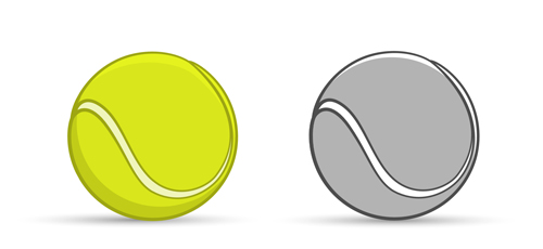 500x230 Tennis Ball Vectors Graphics Free Download