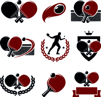 340x325 Table Tennis Logos Illustration Design Vector Free Vector