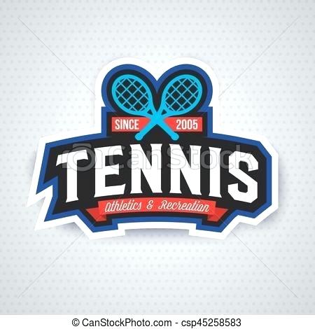 450x470 Tennis Logo Badge Design Template T Shirt Black Vector