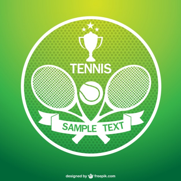 626x626 Tennis Logo With Rackets Vector Free Download