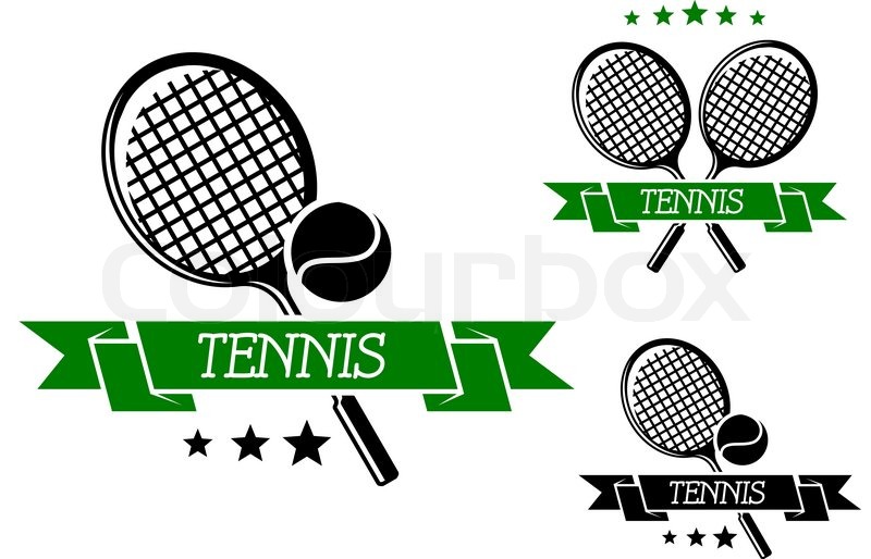 800x514 Big Tennis Sporting Emblem With Stock Vector Colourbox