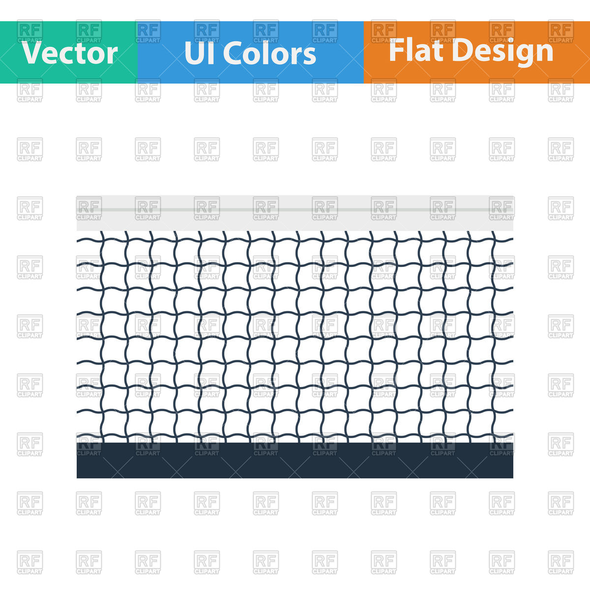 1200x1200 Flat Design Of Tennis Net Icon In Ui Colors Vector Image Of Icons