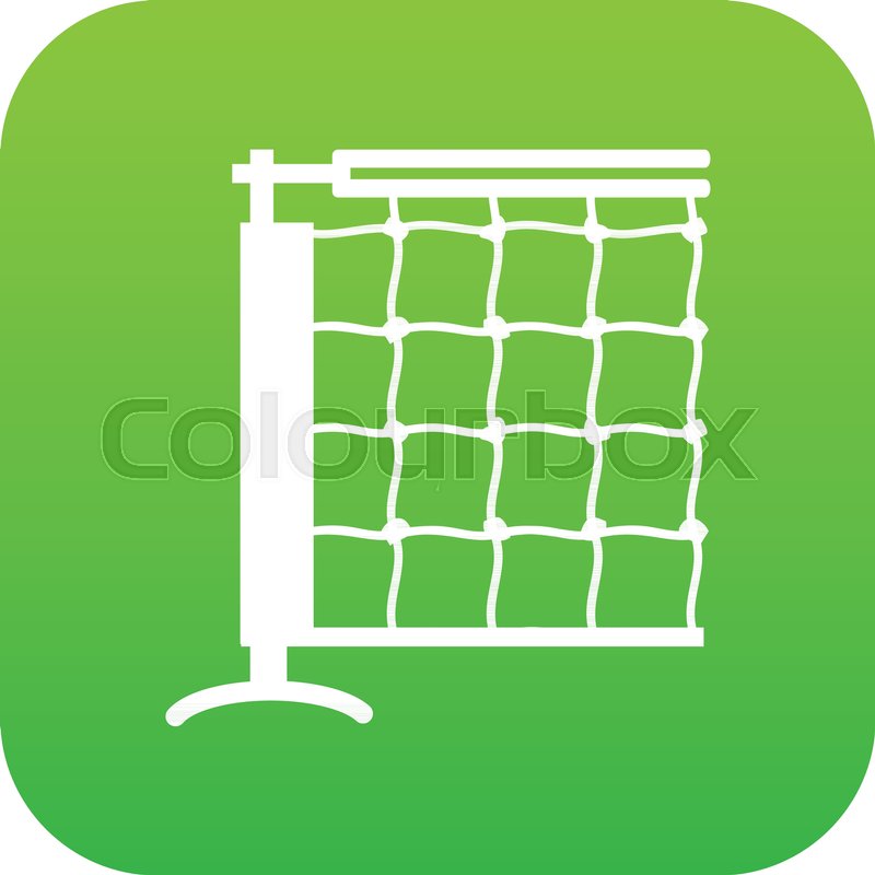 800x800 Tennis Net Icon Green Vector Isolated Stock Vector Colourbox