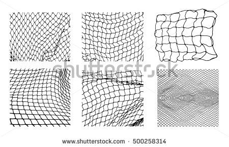 450x290 Six Different Net Patterns Rope Net Vector Silhouette Soccer