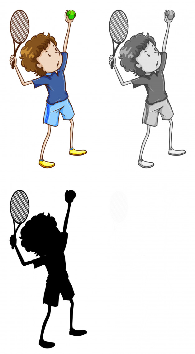 626x1138 Set Of Tennis Player Vector Free Download