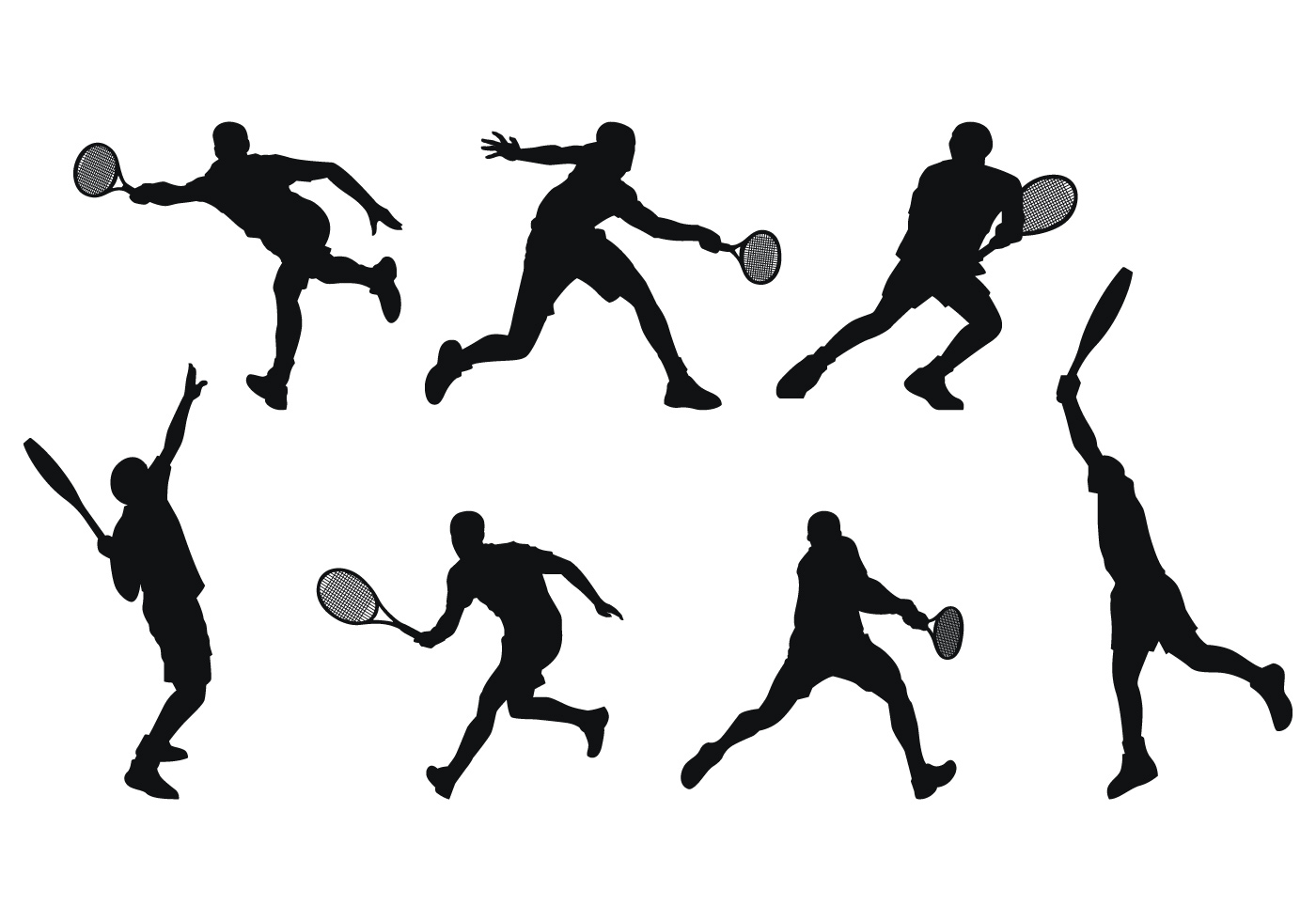 1400x980 Tennis Player Free Vector Art