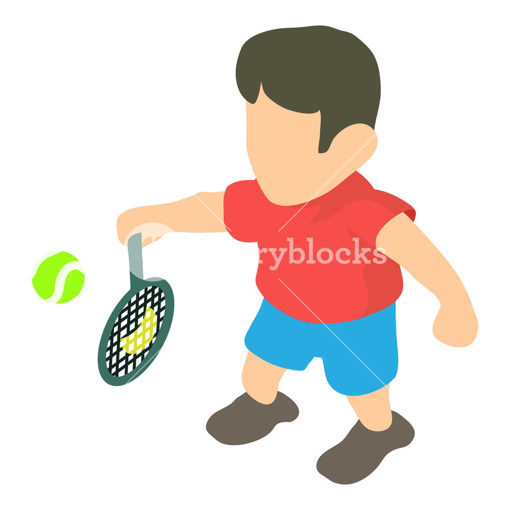 1000x1000 Tennis Player Icon Isometric Illustration Of Tennis Player Vector
