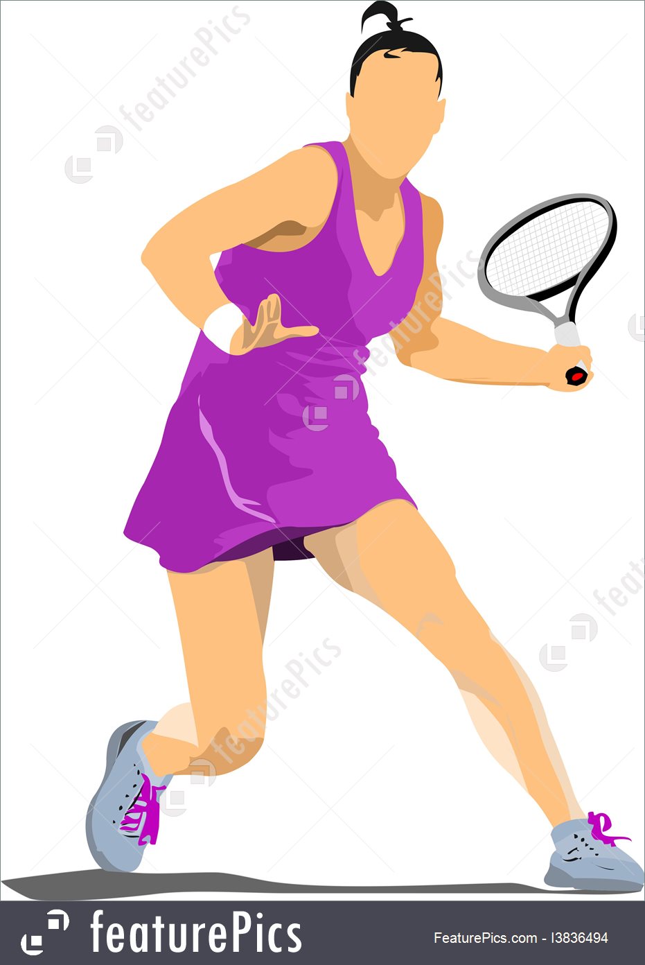 931x1392 Woman Tennis Player Colored Vector