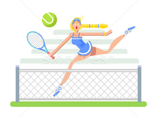 600x450 Woman Tennis Player Vector Illustration Jossdiim