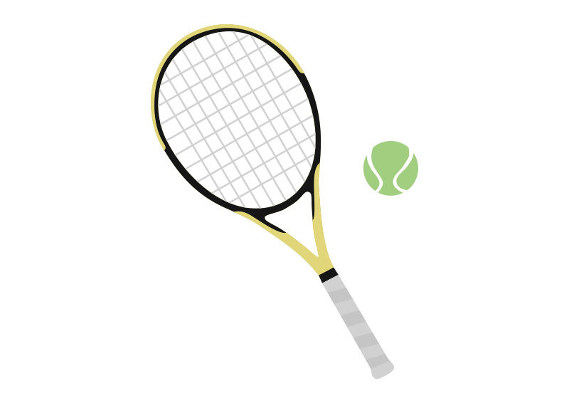 800x566 Tennis Racket And Ball Free Vector