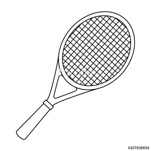 500x499 Tennis Racket Isolated Icon Vector Illustration Design Stock