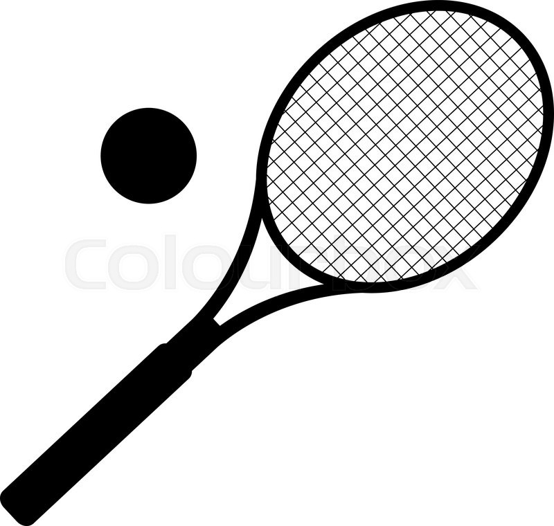800x760 Silhouette Of Tennis Racket Vector Stock Vector Colourbox