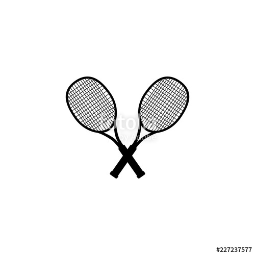 500x500 Tennis Ball And Tennis Racquet, Vector Illustration Tennis Design
