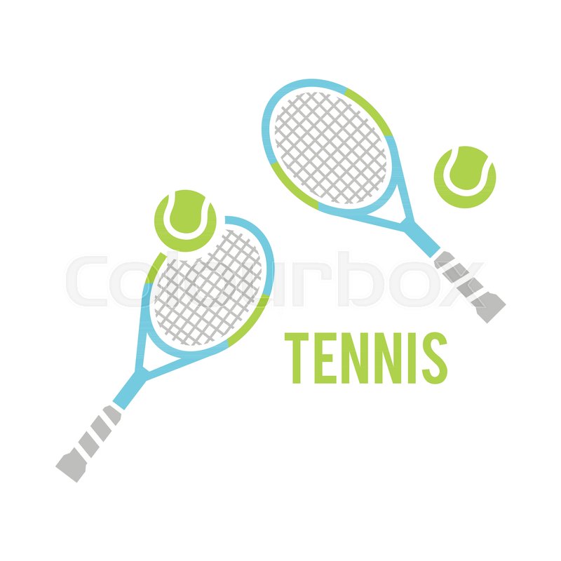 800x800 Tennis Balls And Tennis Racquet, Stock Vector Colourbox