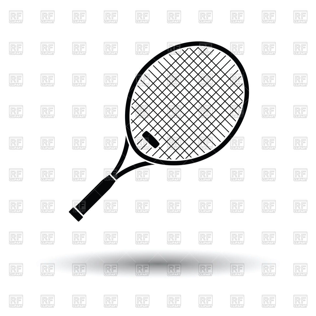 1200x1200 Tennis Racket Icon With Shadow Design Vector Image Of Sport