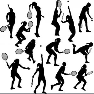 Tennis Silhouette Vector at Vectorified.com | Collection of Tennis ...