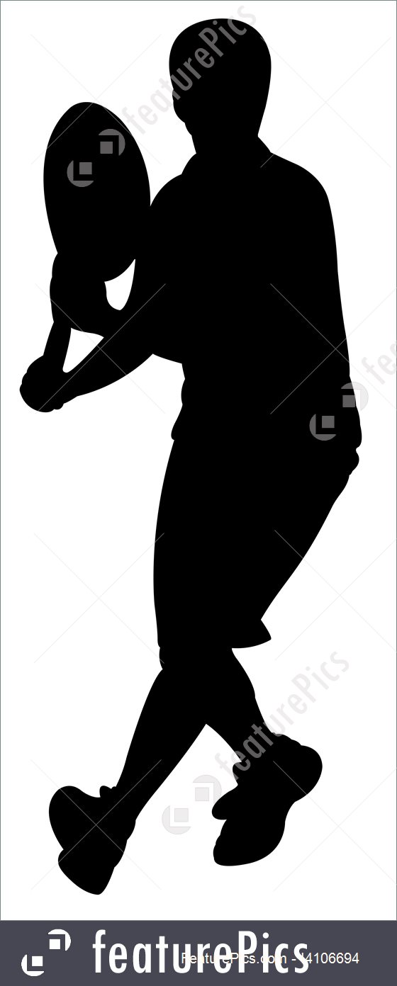 560x1392 Tennis Player Boy Silhouette Vector