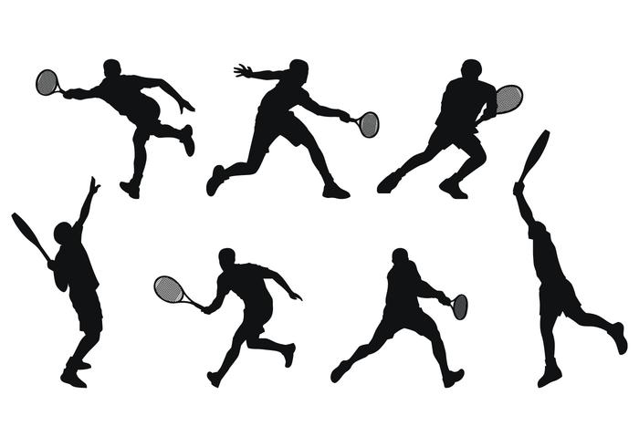 Tennis Silhouette Vector at Vectorified.com | Collection of Tennis ...